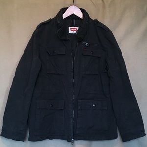 Mens Levi’s Lined Black Utility Jacket w/ Hood